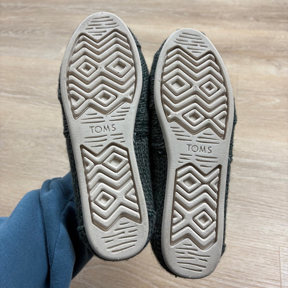 TOMS Knit Sherpa Lined Slip On Flats Shoes Women's 8.5 - Picture 3 of 5